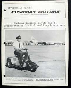 Cushman c 1960 1962 Minute Miser Gasoline Airline Ramp Vehicle 