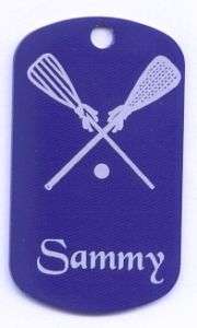 Personalized Lacrosse Bag Tag, Dog Tag Style, ID Tag  