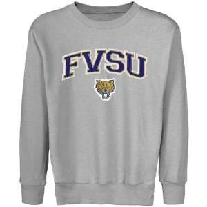  Fort Valley State Wildcats Youth Logo Arch Applique Crew 