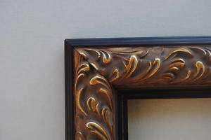 Custom/Ornate Black/Gold Picture Frame Up to 30x40  