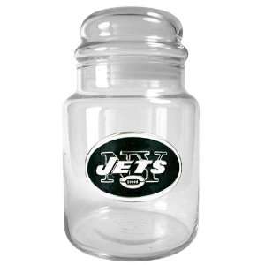   York Jets NFL 31oz Glass Candy Jar   Primary Logo: Sports & Outdoors