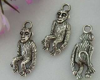 free ship 40pcs tibet silver monkey pendants #1A78  