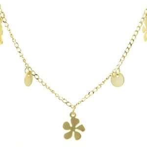  Outlet Item Darinas Flower Charm Necklace  Gold 