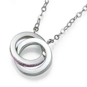 Silver Pendants with Pink Sapphires Jewelry
