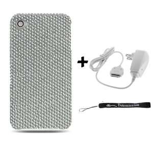  IPHONE 4 / HD FULL DIAMOND CASE SILVER REAR ONLY for Apple iPhone 