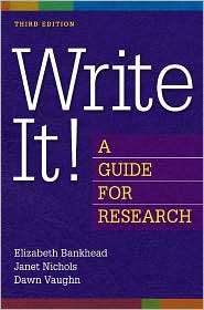 Write It A Guide for Research, (1591587859), Elizabeth Bankhead 