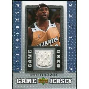   08 Upper Deck UD Game Jersey #BH Brendan Haywood: Sports Collectibles