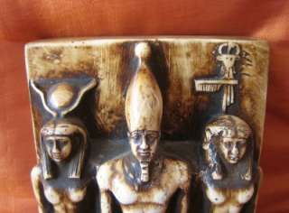   Carved Statue of Egyptian Ancient Triad of King Menkaure **  