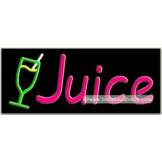  Juice, Logo Neon Sign (13H x 32L x 3D): Everything Else