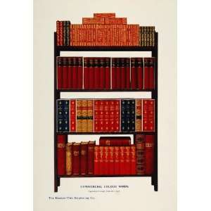  1908 Print Color Commercial Sample Books Bookcase 