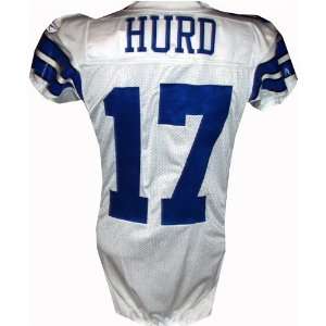  Sam Hurd #17 2007 Cowboys Game Issued White Jersey (Size 