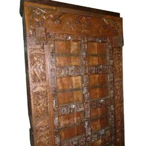  Rare Haveli Doors Antique Hand Carved Teak Wood Indian 