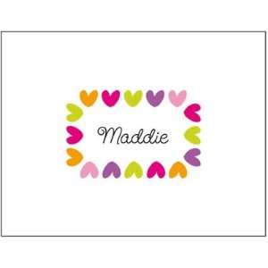 Queen Bee Personalized Folded Note Cards   Heart Frame