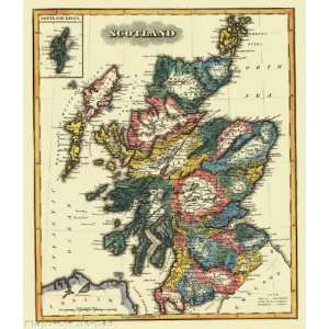    SCOTLAND (EDINBURGH/ST. ANDREWS) BY LUCAS MAP 1823