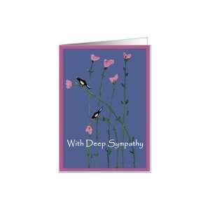  With Deep Sympathy  Birds & Flowers Card Health 