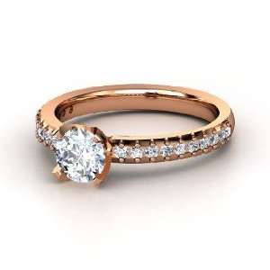  Sabrina Ring, Round Diamond 14K Rose Gold Ring Jewelry