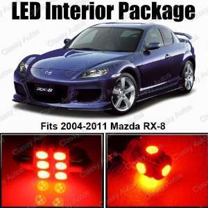   Red LED Lights Interior Package Deal Mazda RX 8 (6 Pieces): Automotive