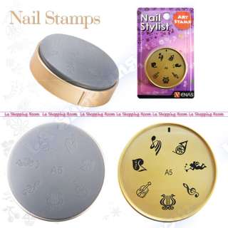  ENAS Design image stamping DIY stencil printing salon stamper 5  