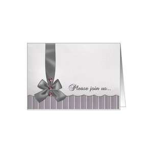 Wedding Rehearsal Dinner Invitation   Stripes and Solids   Linen look 