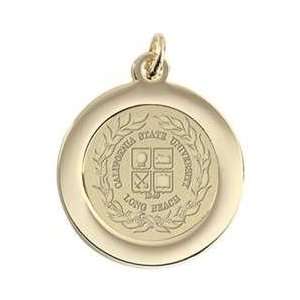  Long Beach State   Pendant Charm   Gold: Sports & Outdoors