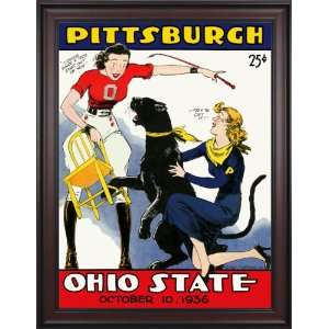  1936 Ohio State Buckeyes vs. Pittsburgh Panthers 36 x 48 