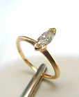New Never Worn.30ct Orange Blossom Diamond Engagement 14k Gold Ring