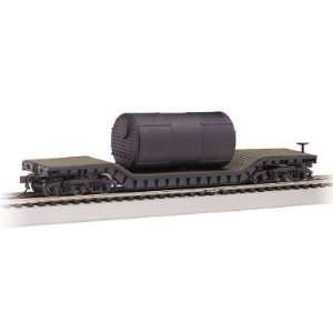 52 Center Depressed Flat Car With Boiler: Toys & Games