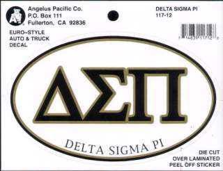 NEW Delta Sigma Pi   Euro Style Lettered Decal  