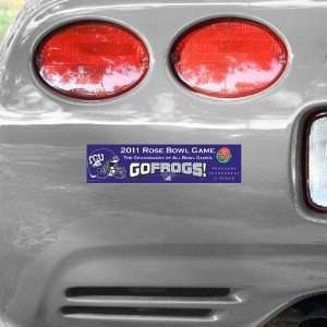   Frogs Purple 2011 Rose Bowl Bound Bumper Sticker: Sports & Outdoors