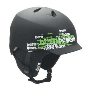  Bern Watts EPS Matte Black Scatter with Black Knit Helmet 
