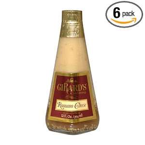 Girards Romano Cheese Dressing, 12 Ounce Bottles (pack Of 6), Jar 