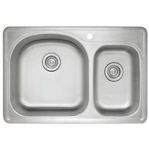 Blanco Stainless Steel Drop In Double Bowl Kitchen Sink 