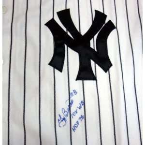 Autographed Yogi Berra Jersey   Mitchell & Ness 10X WS 