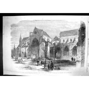  1861 Chichester Cathedral Architecture Antique Print: Home 
