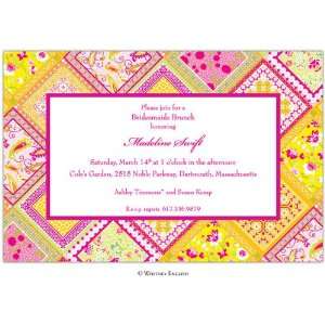  Bridal and Wedding Shower Invitations   Pink Bandana Patch 