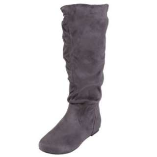  Brinley Co Womens Slouchy Microsuede Boots Shoes