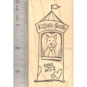 Dog Kissing Booth Rubber Stamp, Boxer, Great Dane, Pitbull 