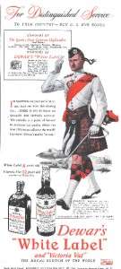 1943 ad c dewars whiskey queens own cameron highlanders  