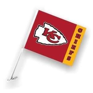   98977   Kansas City Chiefs Car Flag W/Wall Brackett: Sports & Outdoors