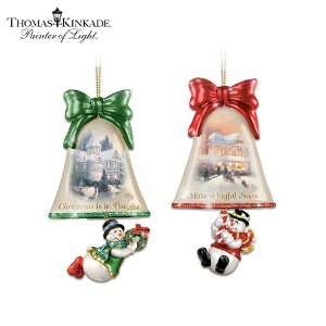 Thomas Kinkade Christmas Ornament Collection Ringing In The Holidays 