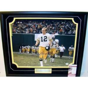  Terry Bradshaw Autographed Picture   NEW Framed 16X20 JSA 