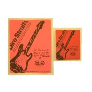 Dire Straits Press Card Red Guitar Britain Back To Rock