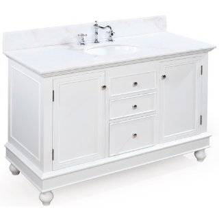 Bella 48 inch Bathroom Vanity (White/White) Includes a White Solid 