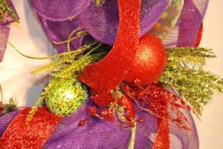 LADYBUGWREATHS XXL DECO MESH Christmas Holiday Front Door Wreath Many 