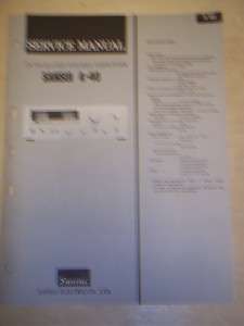 Vtg Sansui Service Manual~A 40 Integrated Amplifier Amp  