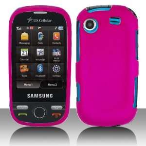 Premium   Samsung R630/MessagerTouch Rubber Hot PInk Cover   Faceplate 