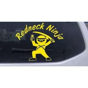Redneck Ninja Funny Car Window Wall Laptop Decal Sticker Yellow 5in