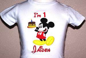 Baby Birthday Cake on Mickey Mouse Birthday Cake T Shirt Baby 1st 2nd 3rd