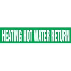 HEATING HOT WATER RETURN   Cling Tite Pipe Markers   outside diameter 