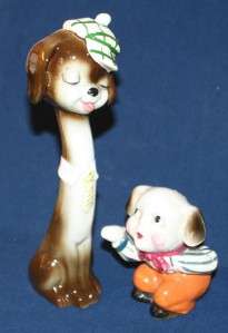 Vintage Set Silly Salt Pepper Shaker Figurines Napco J.  